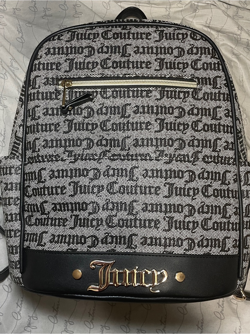 Juicy couture black and grey backpack